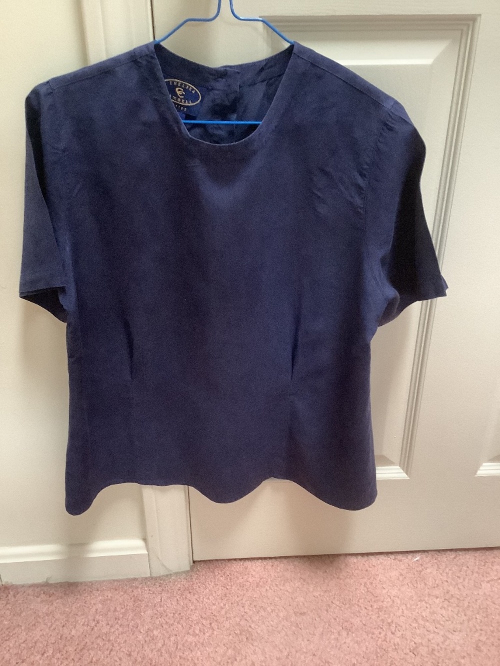 Chelsea Campbell navy top. Size 8P